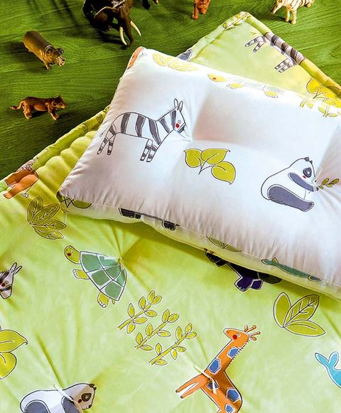 Yellow, Green, Textile, Linens, Pattern, Bedding, Home accessories, Bed sheet, Cushion, Pollinator, 