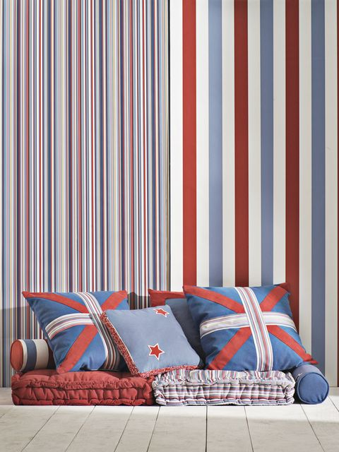 Blue, Textile, Red, Interior design, Orange, Pattern, Carmine, Maroon, Grey, Cushion, 