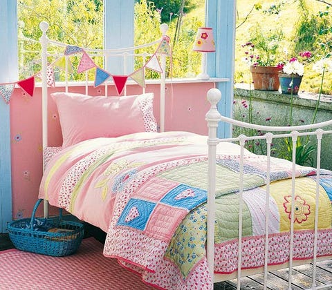 Bed, Blue, Green, Room, Bedding, Bedroom, Textile, Bed sheet, Interior design, Linens, 