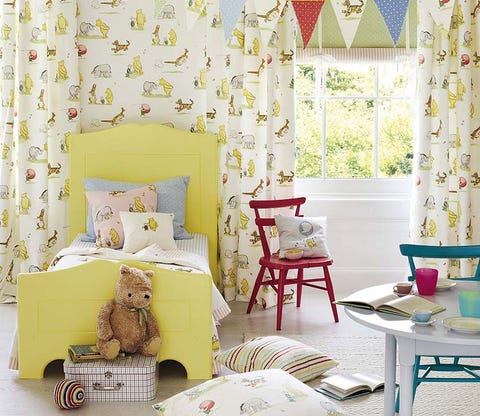 Interior design, Room, Yellow, Green, Textile, Furniture, Interior design, Wall, Home, Table, 