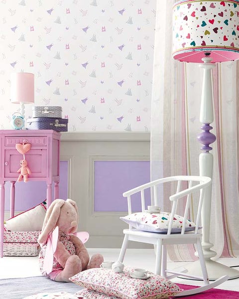 Room, Interior design, Pink, Purple, Interior design, Lampshade, Lamp, Magenta, Lavender, Lighting accessory, 