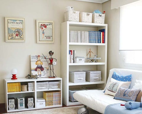 Room, Interior design, Wall, Shelving, Furniture, Shelf, Home, Interior design, Linens, Pillow, 