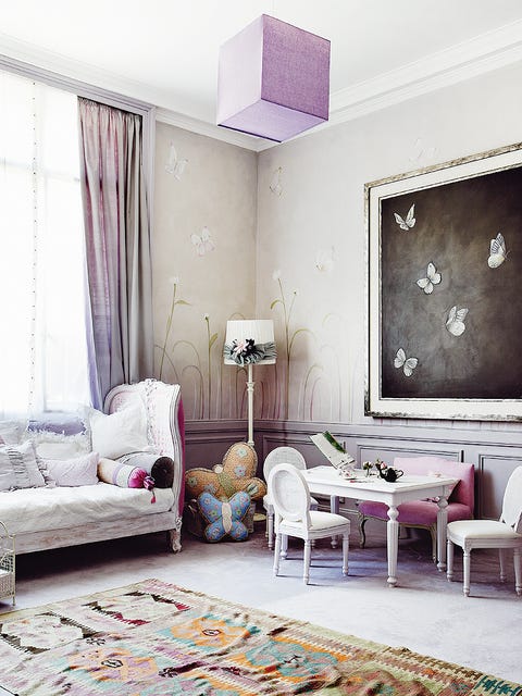Interior design, Room, Furniture, Floor, Purple, Home, Wall, Living room, Flooring, Interior design, 