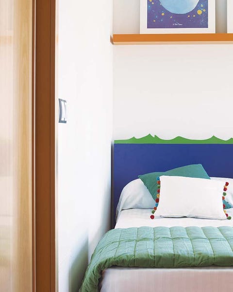 Blue, Room, Green, Interior design, Textile, Wall, Bedding, Teal, Linens, Bedroom, 