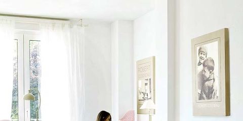 Room, Interior design, Green, Textile, Pink, Bedding, Linens, Wall, Home, Floor, 