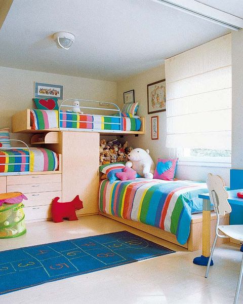 Habitaciones con tres camas : Formas de organizarlas •