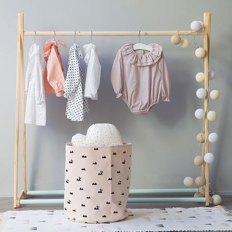 Product, Room, Clothes hanger, Furniture, Shelf, Polka dot, Home accessories, Pattern, Linens, Table, 