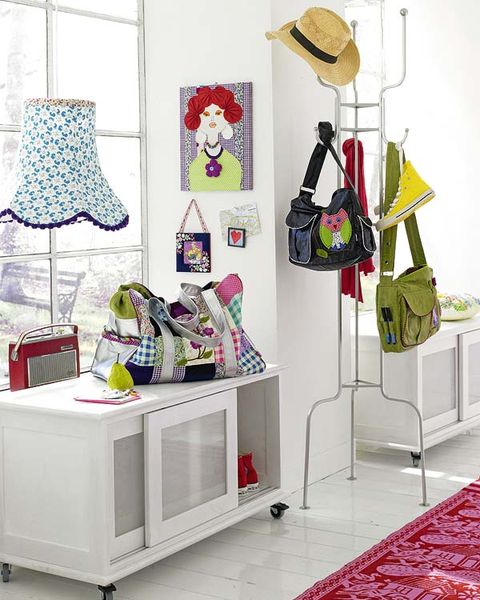 Room, Bag, Luggage and bags, Home accessories, Interior design, Shoulder bag, Lampshade, Lamp, Linens, Carpet, 
