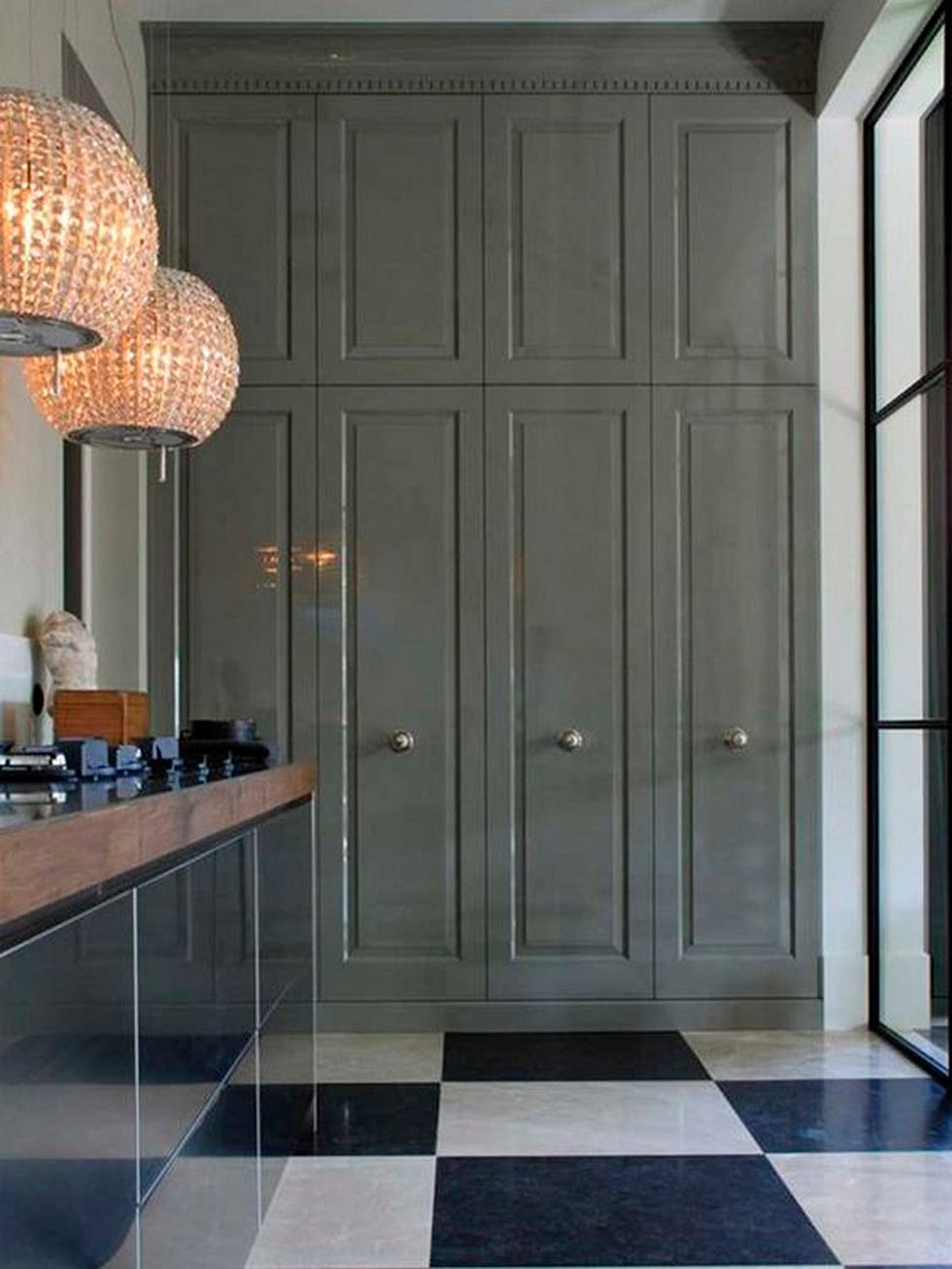 Floor, Flooring, Lampshade, Interior design, Tile, Light fixture, Lamp, Glass, Fixture, Lighting accessory, 