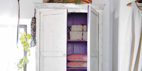 room, interior design, purple, shelving, house, shelf, interior design, linens, cupboard, hutch,