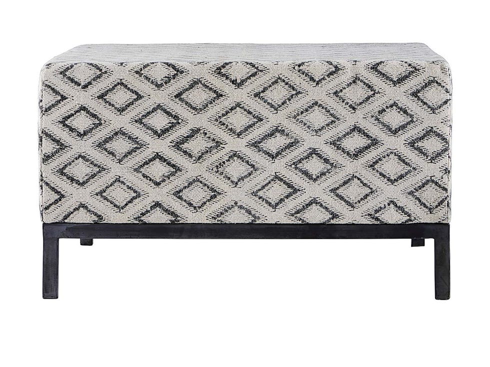 Furniture, Outdoor furniture, Rectangle, Beige, Wicker, Square, Futon, Natural material, Armrest, 