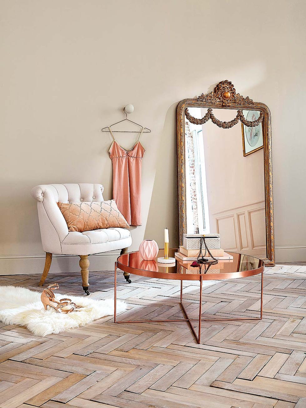 Furniture, Room, Floor, Table, Pink, Interior design, Wall, Flooring, Chair, Peach, 