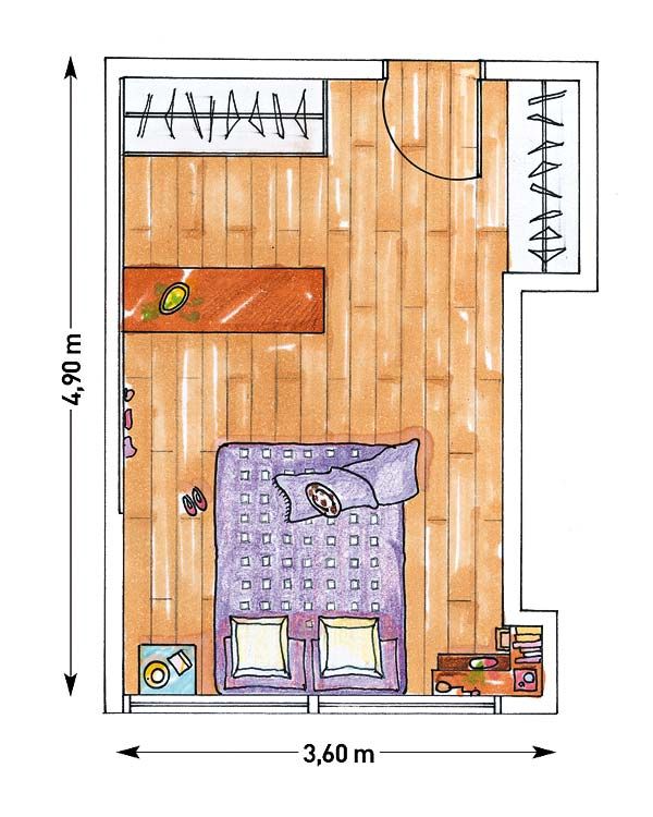 Diseño de habitaciones: 5 planos para saber dónde poner el armario