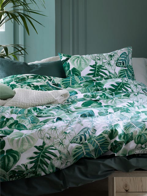 Green, Room, Interior design, Textile, Bedding, Bedroom, Linens, Bed sheet, Teal, Home, 