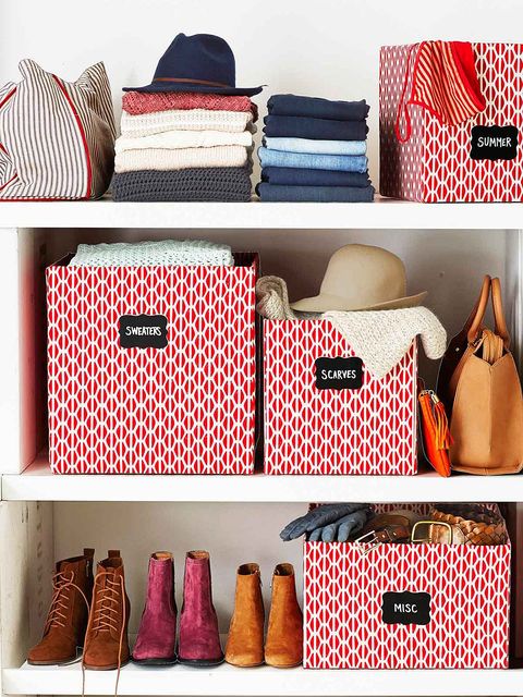 Shelf, Red, Orange, Room, Furniture, Footwear, Bag, Shoe, Shelving, Basket, 