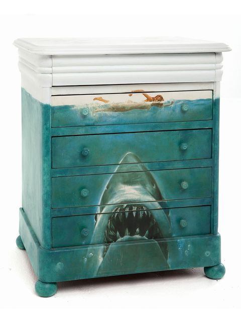 Blue, Green, Teal, Turquoise, Aqua, Rectangle, Azure, Chest of drawers, Natural material, Plastic, 