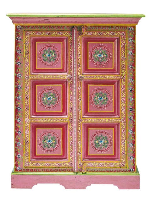 Furniture, Cupboard, Drawer, Nightstand, Chest of drawers, Pattern, Visual arts, Napoleon iii style, Magenta, 