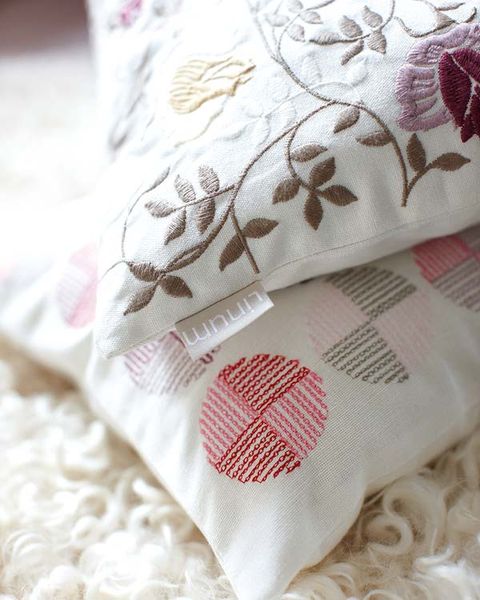 Textile, Pink, Pattern, Linens, Close-up, Peach, Stitch, Motif, Embroidery, Pattern, 