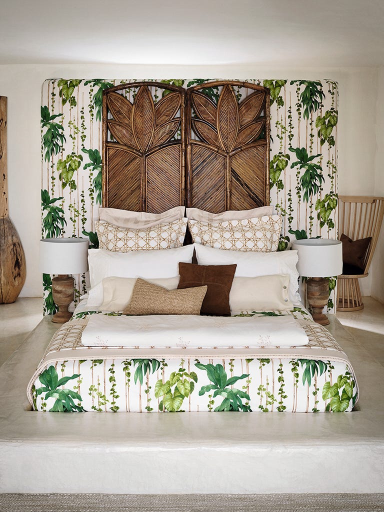 Interior design, Room, Green, Textile, Wall, Linens, Bedding, Bed, Interior design, Home, 