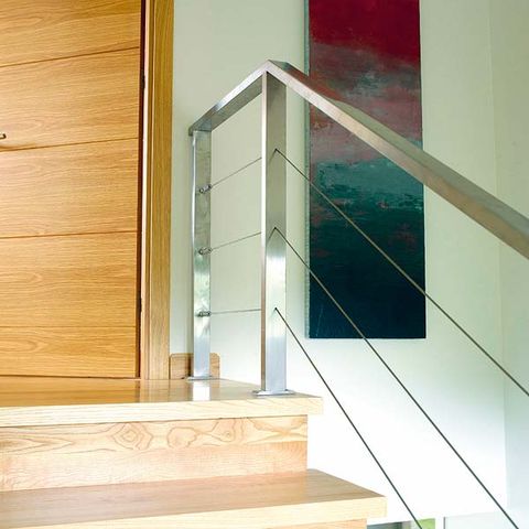 Wood, Stairs, Glass, Wall, Wood stain, Interior design, Hardwood, Fixture, Plywood, Transparent material, 