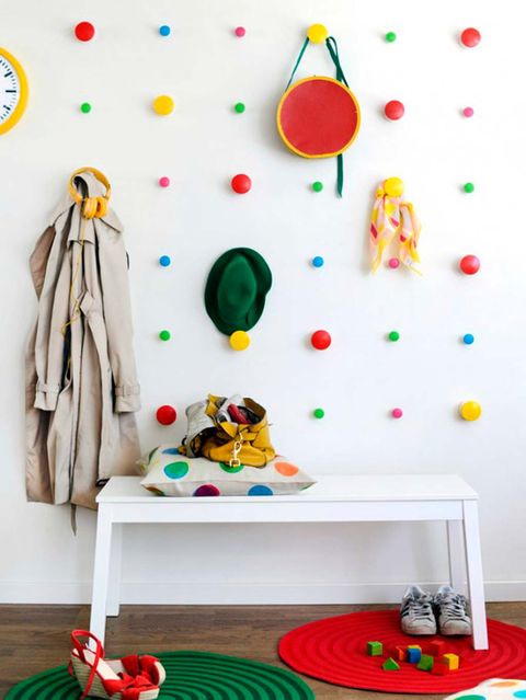 Room, Wallpaper, Wall, Interior design, Wall sticker, Furniture, Table, Play, 