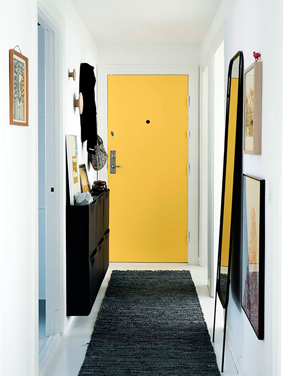 Mueble Zapatero de 3 Puertas, Estrecho pasillo entrada habitación, Color  Blanco
