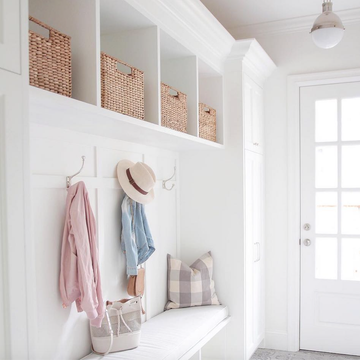 White, Shelf, Room, Furniture, Wall, Pink, Property, Shelving, Interior design, Home, 