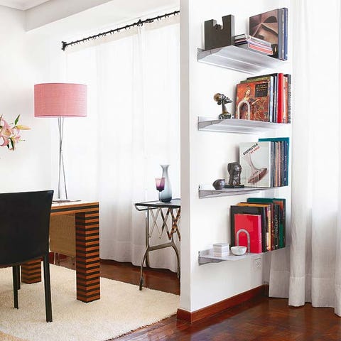 Wood, Room, Interior design, Floor, Flooring, Wall, Furniture, Shelving, Shelf, Table, 