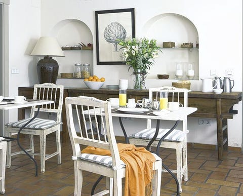 Room, Yellow, Interior design, Furniture, Table, Floor, Interior design, Dining room, Home, Home accessories, 