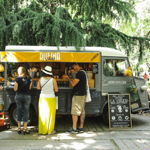 Public space, Shorts, Food truck, Bus, 