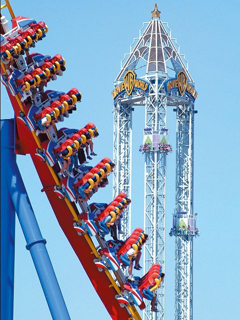 Blue, Event, Amusement ride, Landmark, Amusement park, Roller coaster, World, Electric blue, Nonbuilding structure, Fair, 