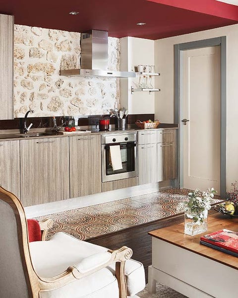 Interior design, Room, Floor, Flooring, Home, Interior design, Ceiling, Furniture, Light fixture, Countertop, 