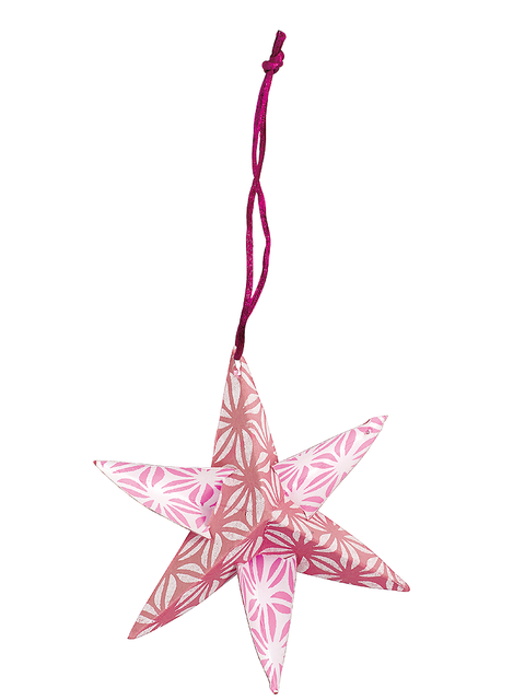 Pink, Carmine, Art, Star, Creative arts, Christmas decoration, Craft, Ornament, Cone, Pendant, 