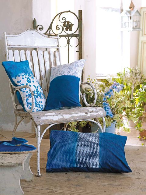 Blue, Furniture, Chair, Teal, Aqua, Wicker, Turquoise, Cushion, Pillow, Home accessories, 