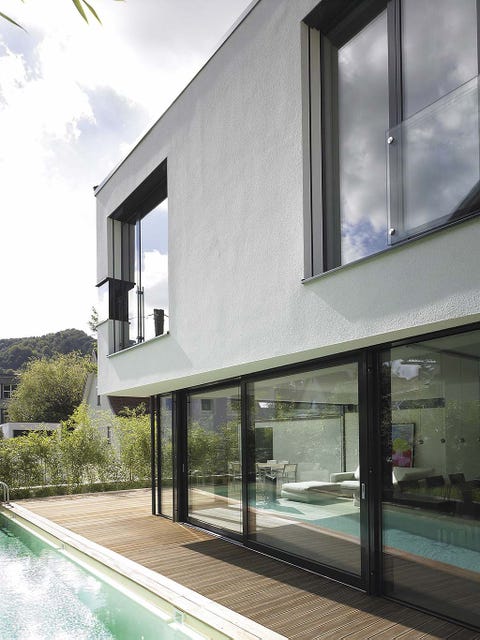 Property, Glass, Real estate, Fixture, House, Swimming pool, Transparent material, Daylighting, Composite material, Shade, 