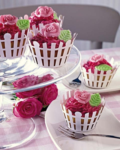 Food, Sweetness, Ingredient, Dessert, Pink, Petal, Dishware, Cupcake, Tableware, Baked goods, 