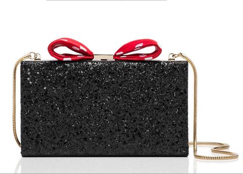 Handbag, Bag, Fashion accessory, Red, Glitter, Rectangle, Coin purse, Luggage and bags, 