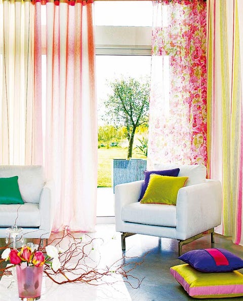Blue, Interior design, Room, Green, Yellow, Furniture, Textile, Pink, Interior design, Wall, 