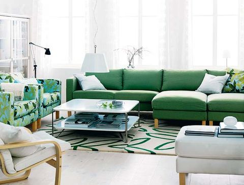 Green, Interior design, Room, Living room, Table, Home, Furniture, Couch, Wall, Interior design, 