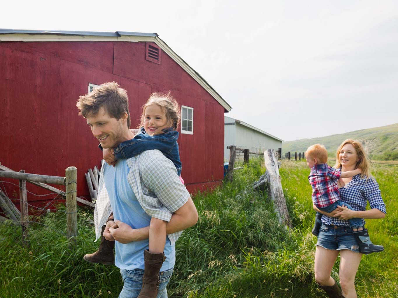Denim, People in nature, Child, House, Rural area, Grassland, Prairie, Blond, Meadow, Cottage, 