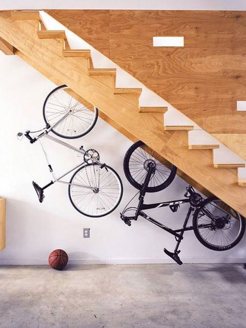 Iron, Wall, Bicycle, Wood, Bicycle wheel, Room, Floor, Table, Vehicle, Stairs, 