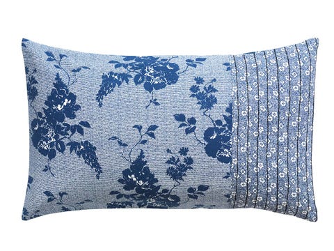 Blue, Product, Cushion, Textile, Pillow, Pattern, Linens, Throw pillow, Electric blue, Home accessories, 