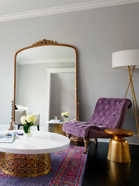 Room, Furniture, Interior design, Purple, Property, Table, House, Bedroom, Chair, Floor, 