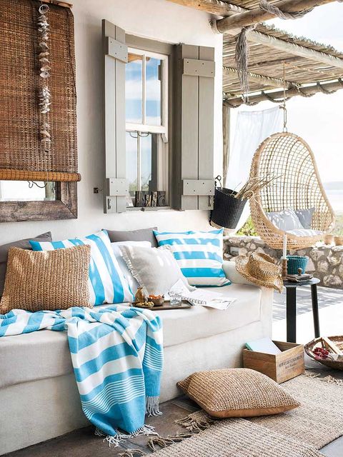 Blue, Room, Interior design, Teal, Turquoise, Aqua, Azure, Couch, Living room, Home accessories, 