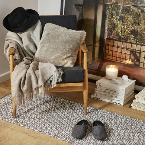 Room, Shoe, Throw pillow, Interior design, Pillow, Cushion, Home, Linens, Home accessories, Grey, 