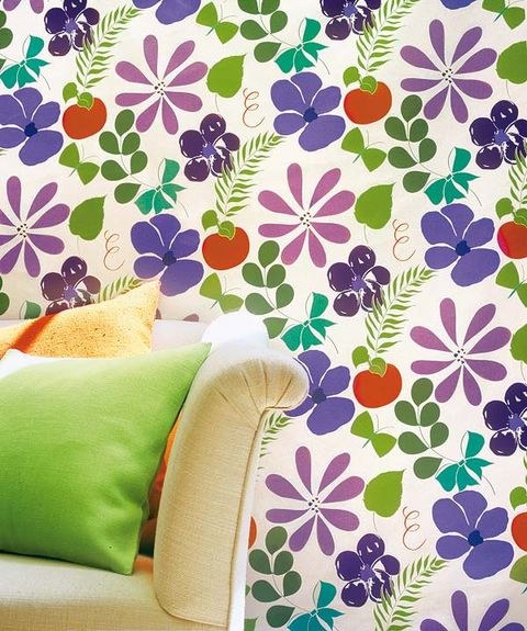 Green, Pattern, Purple, Colorfulness, Throw pillow, Pillow, Cushion, Design, Creative arts, Wrapping paper, 