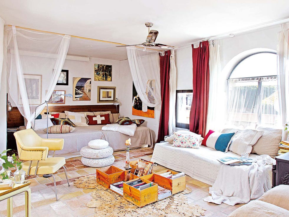 Interior design, Room, Furniture, Textile, Home, Living room, Interior design, Ceiling, Floor, Window treatment, 