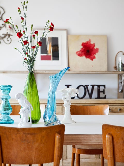 Room, Interior design, Flower, Petal, Furniture, Interior design, Artifact, Vase, Teal, Turquoise, 