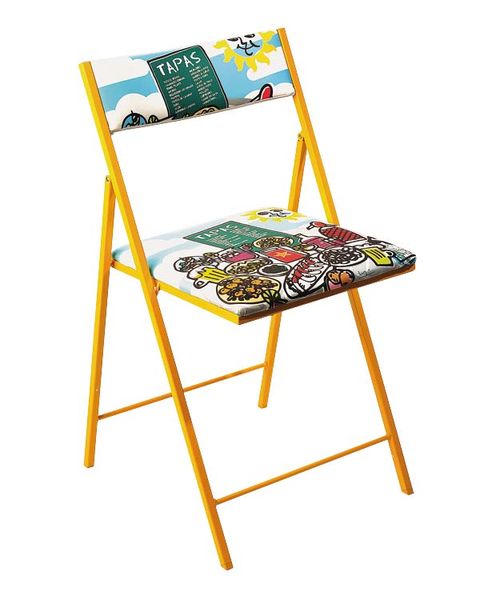 Yellow, Paint, Folding chair, 