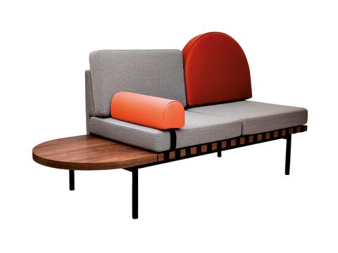 Wood, Furniture, Comfort, Orange, Black, Tan, Hardwood, Outdoor furniture, Rectangle, Futon pad, 